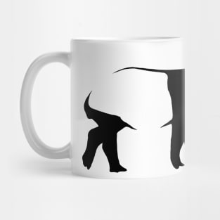 Funky Trendy Animal Malayan Tapir Silhouette Mug